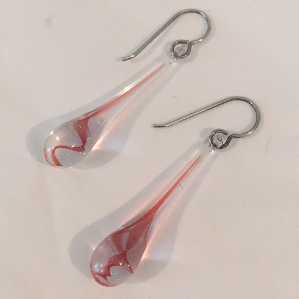 Handmade glass earrings FREE with purchase❤️